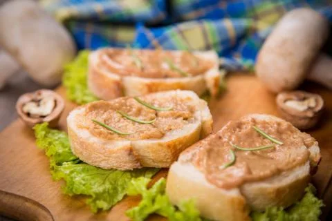 Bread with pate Foto stock