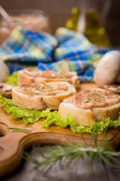 Bread with pate Foto stock