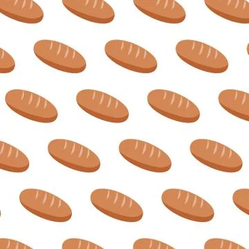 Bread pattern. Cartoon illustration of bread vector pattern for web Illustrazione stock