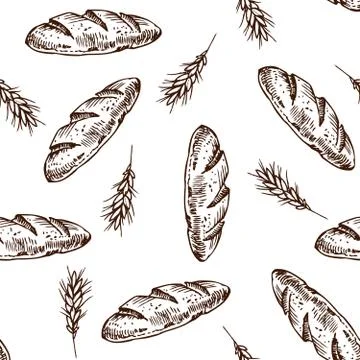 Bread pattern 스톡 일러스트