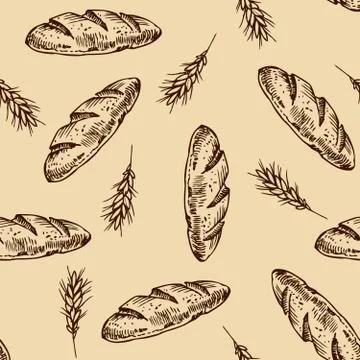 Bread pattern Illustrazione stock