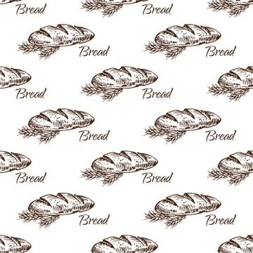 Bread pattern Stock Illustration