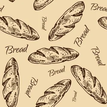 Bread pattern Stock Illustration