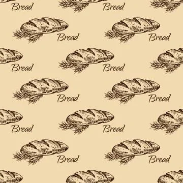 Bread pattern  Illustrazione stock