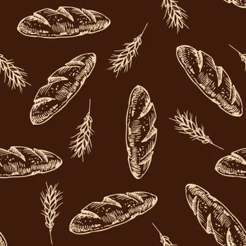 Bread pattern Illustrazione stock