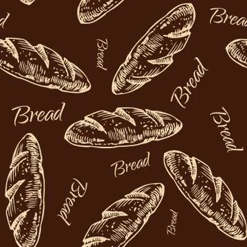 Bread pattern Illustrazione stock