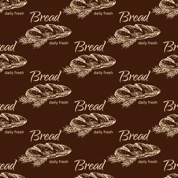 Bread pattern Illustrazione stock