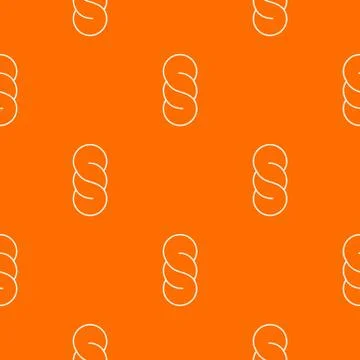 Bread pattern orange Stock Illustration