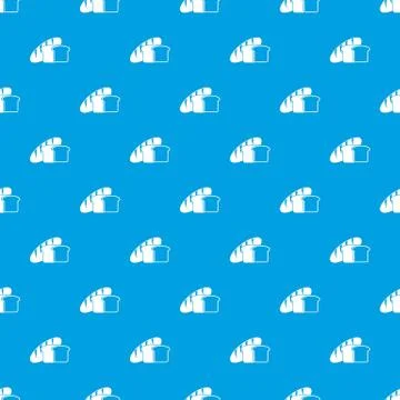 Bread pattern seamless blue Illustrazione stock