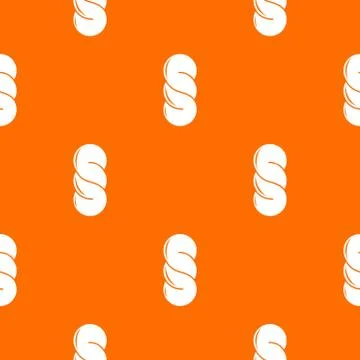 Bread pattern vector orange Stock Illustration