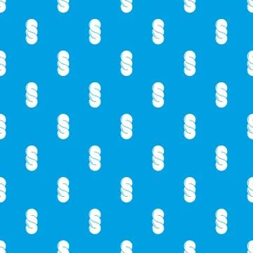 Bread pattern vector seamless blue Illustrazione stock