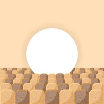 Bread pieces pattern, with whole wheat bread 스톡 일러스트