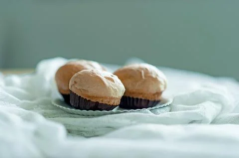 Bread is placed on the table in the morning of every day, ready to eat concep Stock Photos