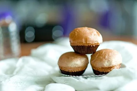 Bread is placed on the table in the morning of every day, ready to eat concep Foto stock