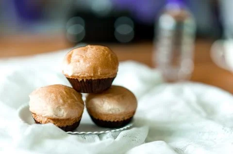 Bread is placed on the table in the morning of every day, ready to eat concep Foto stock