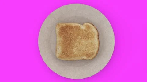 Bread on plate with different different backgrounds 4k photos Stock Illustration