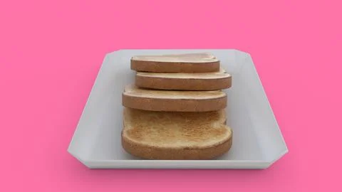 Bread on plate with different different backgrounds 4k photos Stockillustratie