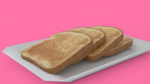 Bread on plate with different different backgrounds 4k photos Stock Illustration