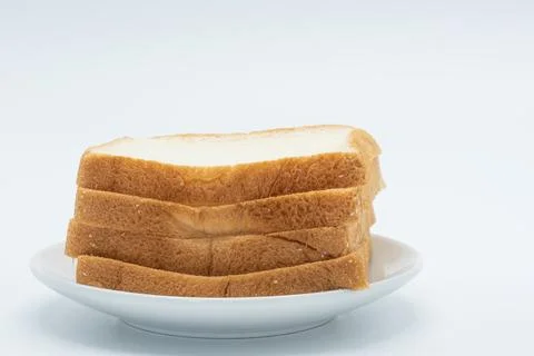 Bread on a  plate Stock Photos