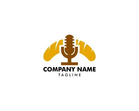 Bread Podcast Icon Logo Design Element イラスト素材