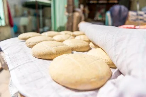 Bread preparation Stock Photos