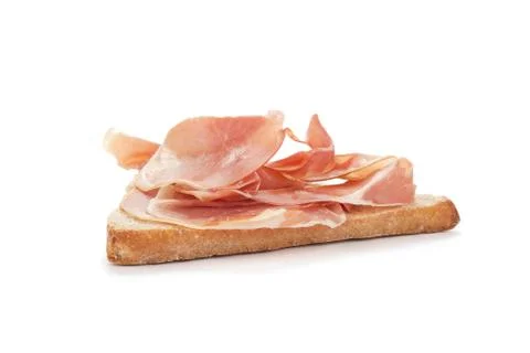 Bread with prosciutto Stock Photos