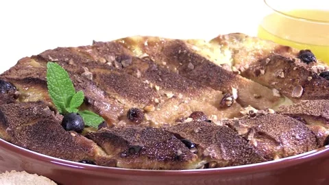 Bread pudding Video stock 143765854