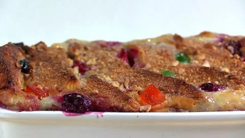Bread pudding Stock Footage 144051484