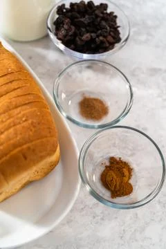 Bread pudding Stock Photos