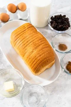 Bread pudding Stock Photos