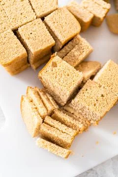 Bread pudding Stock Photos