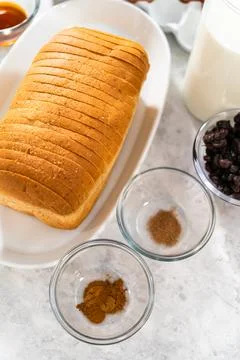 Bread pudding Stock Photos