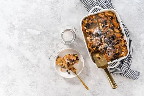 Bread pudding Stock Photos
