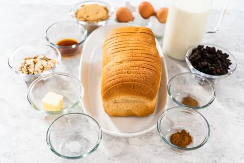Bread pudding Stock Photos