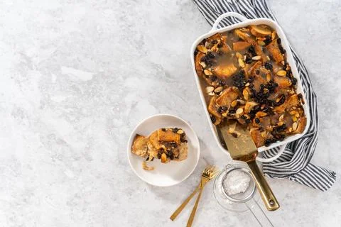 Bread pudding Stock Photos