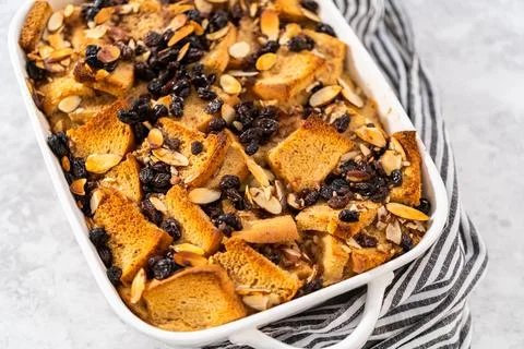 Bread pudding Stock Photos