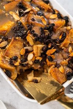Bread pudding Stock Photos