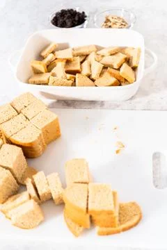 Bread pudding Stock Photos