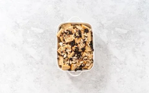 Bread pudding Stock Photos