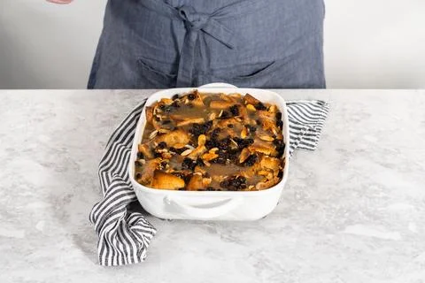Bread pudding Stock Photos