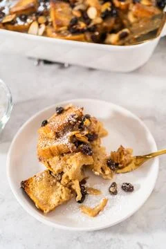 Bread pudding Stock Photos