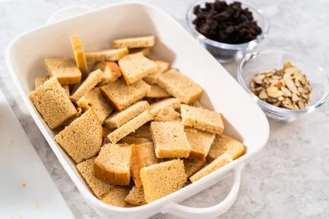 Bread pudding Stock Photos