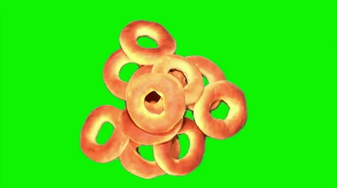 Bread rings rotating 01 Stock Footage 43458468