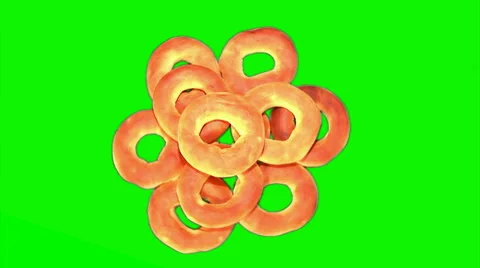 Bread rings rotating 02 Stock Footage 43458541