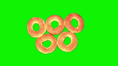 Bread rings rotating 03 Stock Footage 43458880
