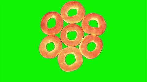 Bread rings rotating 04 Stock Footage 43459083