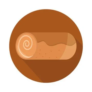 Bread roll cake menu bakery food product block and flat icon Stock Illustration