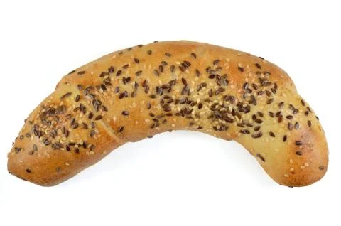 Bread Roll With Seeds Stock Photos