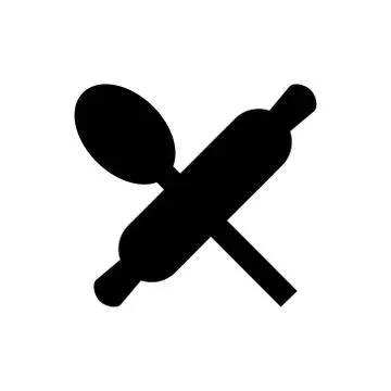 Bread rollers and fork vector graphic design illustration Stock Illustration