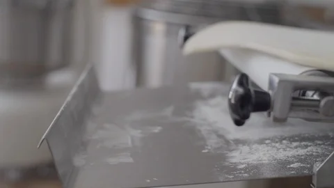 Bread Rolling Mill - Bakery Industry. Stock-Footage 89496499